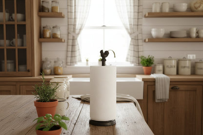 Paper Towel Holder Standing Rooster | Country Farmhouse Decor