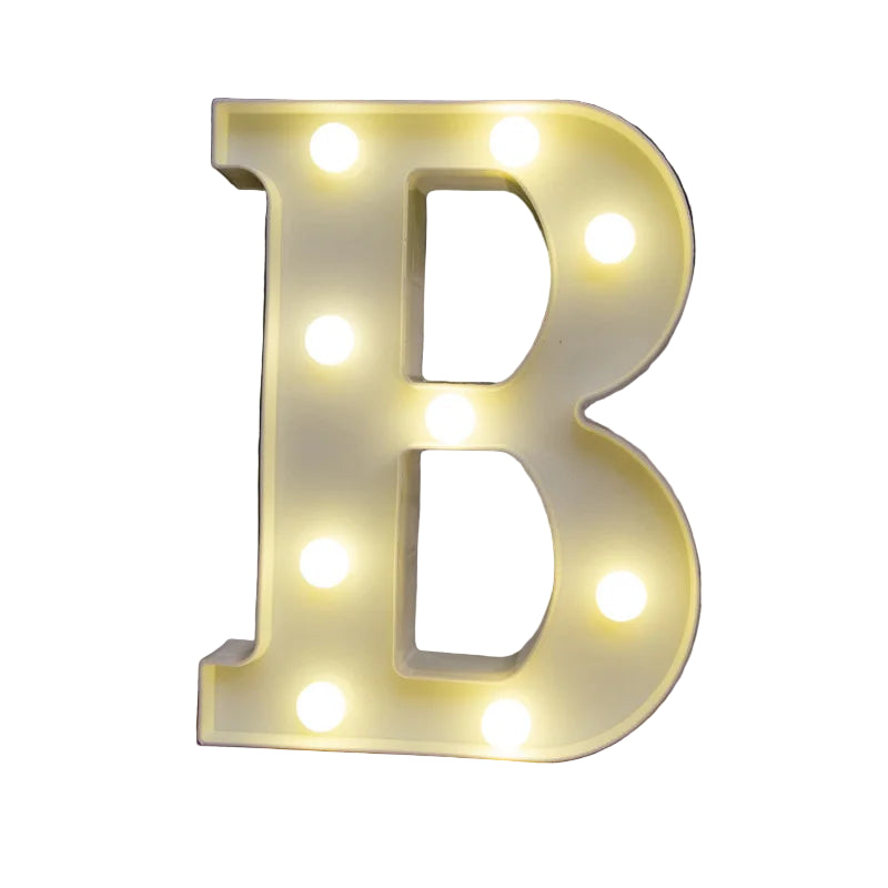 LED Light Alphabet Letter Number Decor