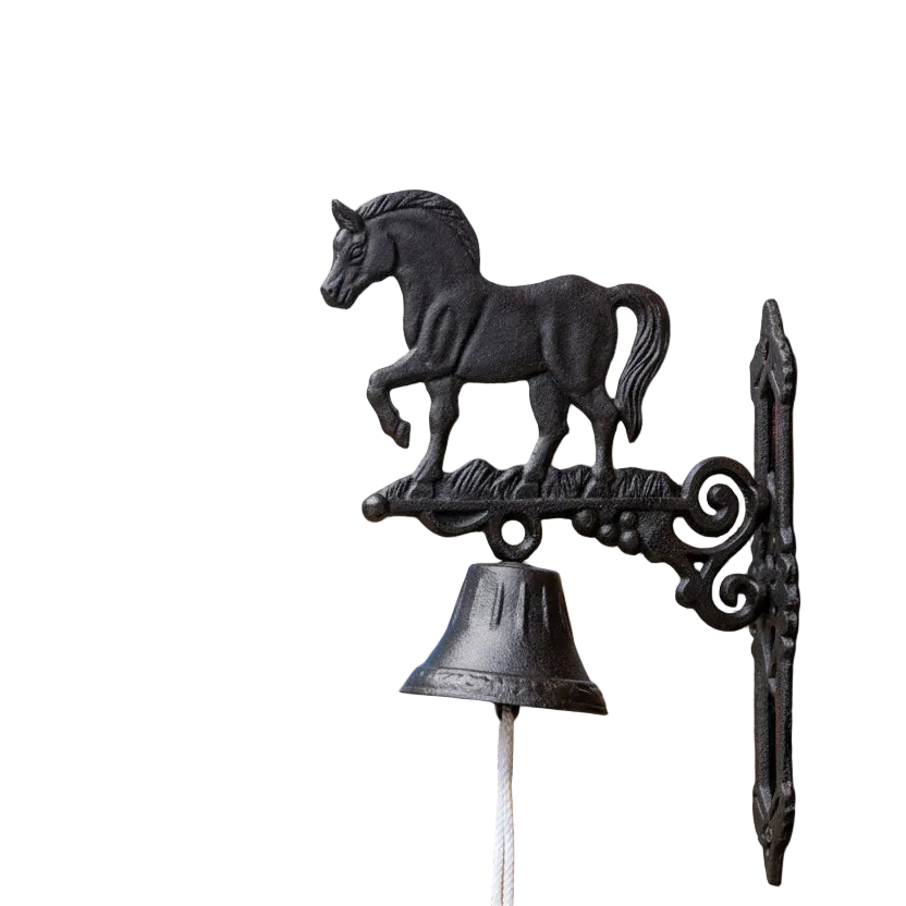 Horse Doorbell Cast Iron Prancing Farmhouse Dinner Bell