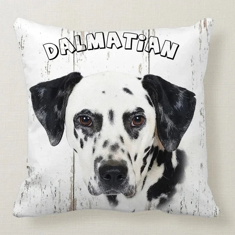 Cushion Cover Dog Breeds | 26 Breeds Polyester Cotton Sofa Pillow Case