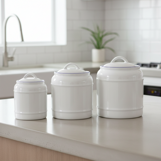 Kitchen Canister Classic Ceramic Jar | Storage & Decor
