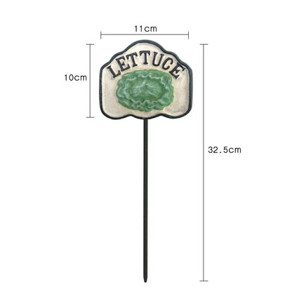 Vegetable Garden Label Stake Rustic Cast Iron