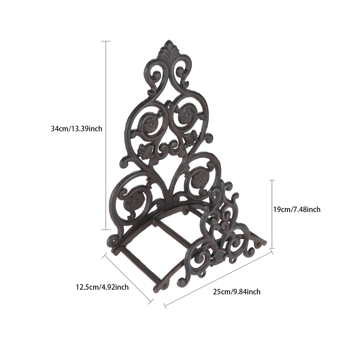 Cast Iron Garden Hose Holder Vintage Victorian Style | Antique Rusty Finish Wall Bracket