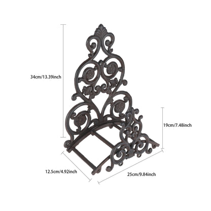 Cast Iron Garden Hose Holder Vintage Victorian Style | Antique Rusty Finish Wall Bracket