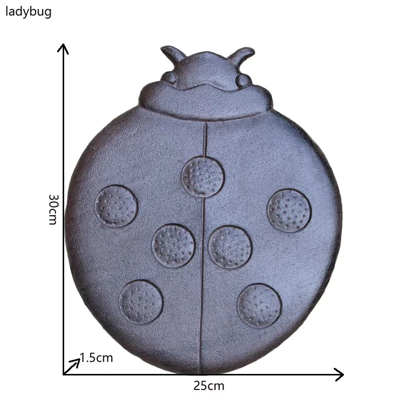 Stepping Stone Lady Beetle Bug Cast Iron Rustic