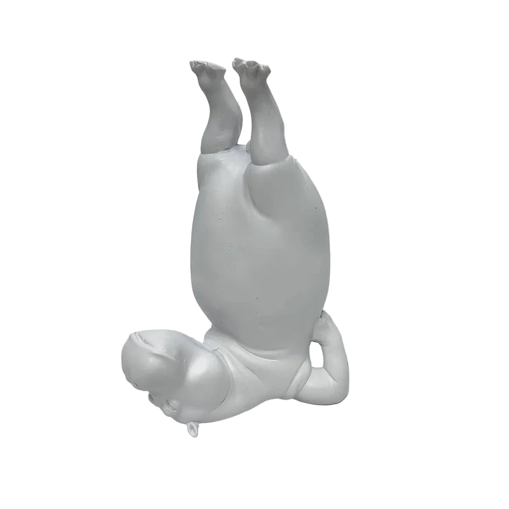 Yoga Hippo Resin Figurine | Zen Pose Animal Sculpture | Funny Home Decor Gift