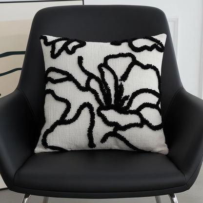 Cushion Cover Chenille | Decorative Stitched Lines Throw Pillow Polyester