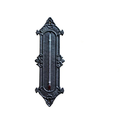 Thermometer Wall Mounted Cast Iron Vintage Style - 31x10.2cm