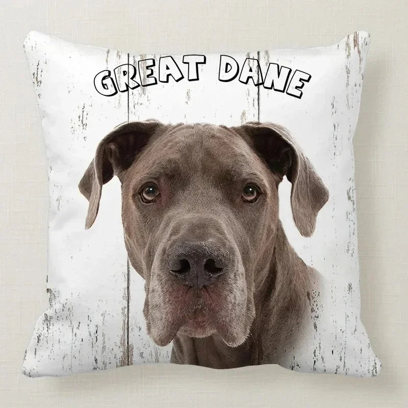 Cushion Cover Dog Breeds | 26 Breeds Polyester Cotton Sofa Pillow Case