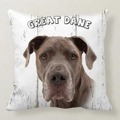 Cushion Cover Dog Breeds | 26 Breeds Polyester Cotton Sofa Pillow Case