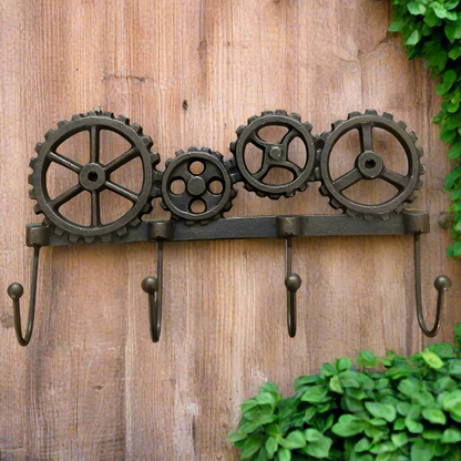 Hook Wheels Rustic Steampunk Country Cast Iron