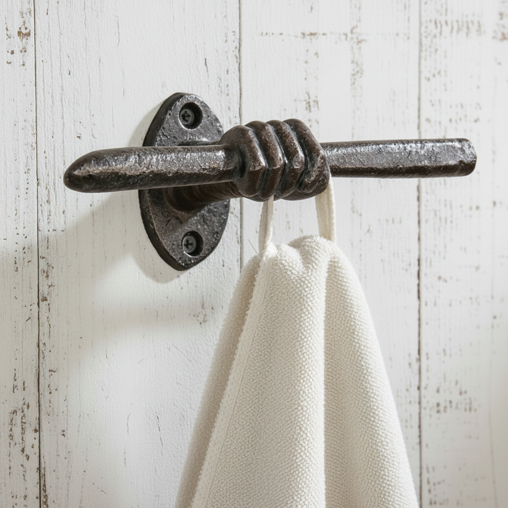 Rustic Hand Retro Cast Iron Wall Hook | Unique Vintage Hanger