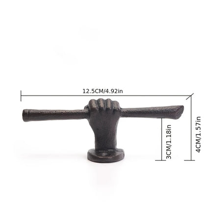 Rustic Hand Retro Cast Iron Wall Hook | Unique Vintage Hanger