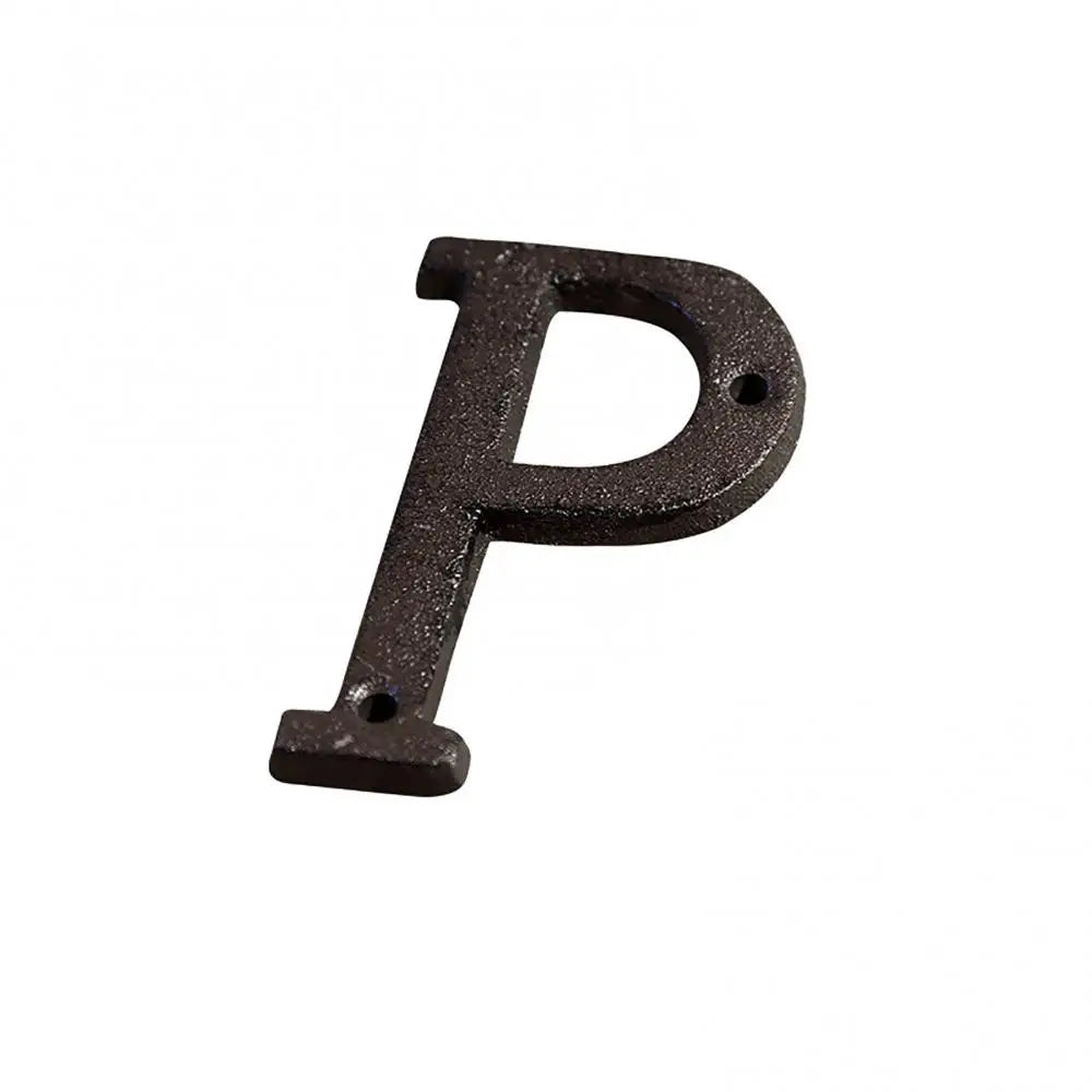 House Property Address A-Z Letter Alphabet Cast Iron Rustic
