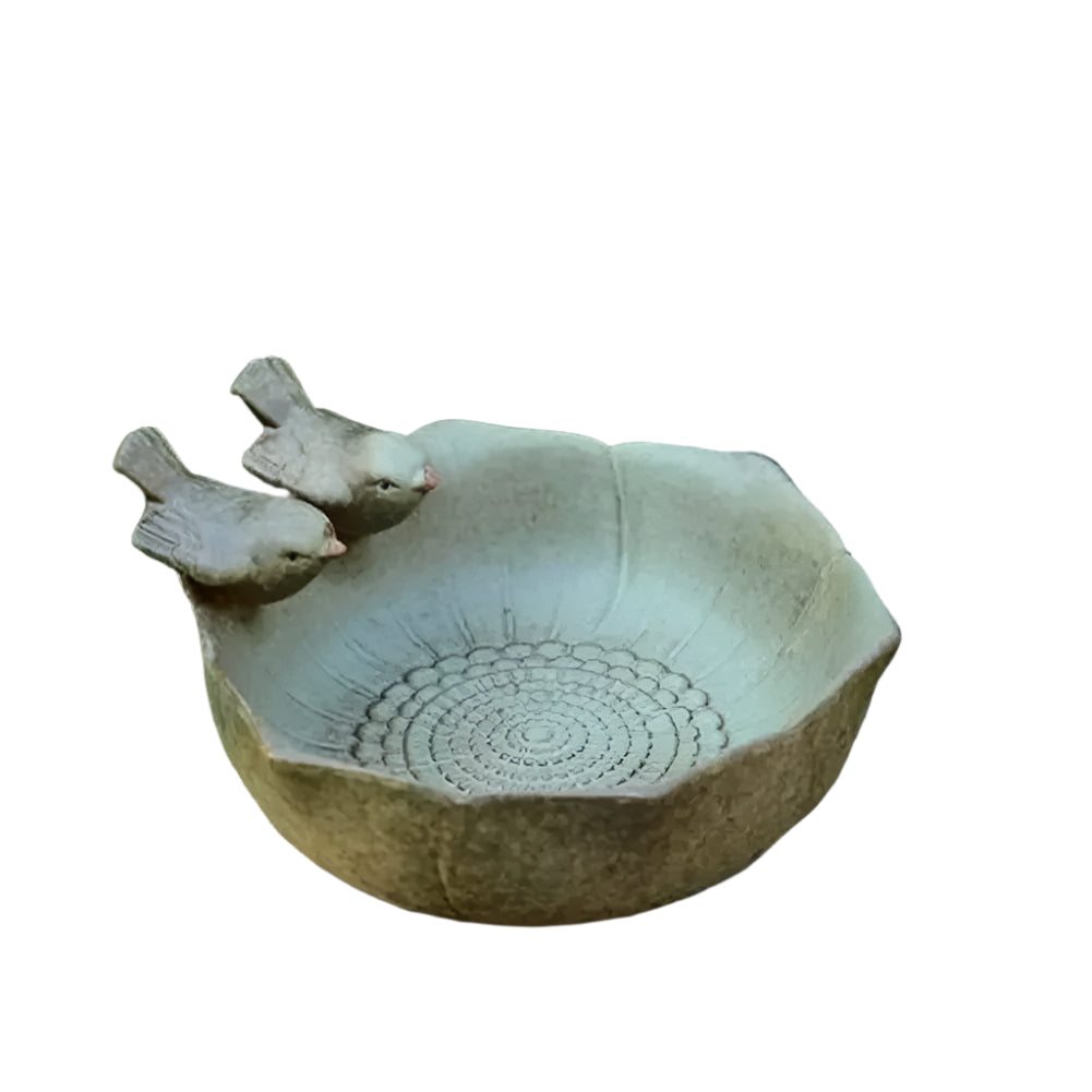 Bird Feeder Water Bath Bowl Decoration