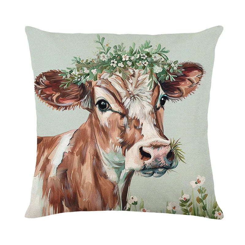Cushion Cover Bless Home Chicken Rooster Cow Country | 3 Sizes 4 Designs
