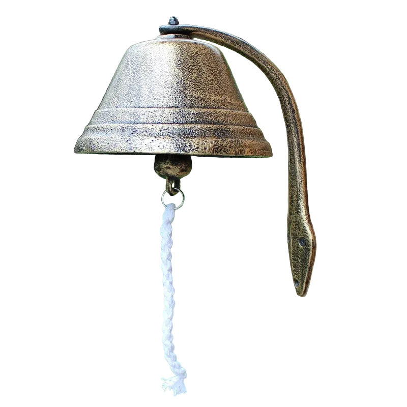 Antique Gold Cast Iron Wall Bell | Farmhouse Style | Small & Large | Home, Garden & Gate