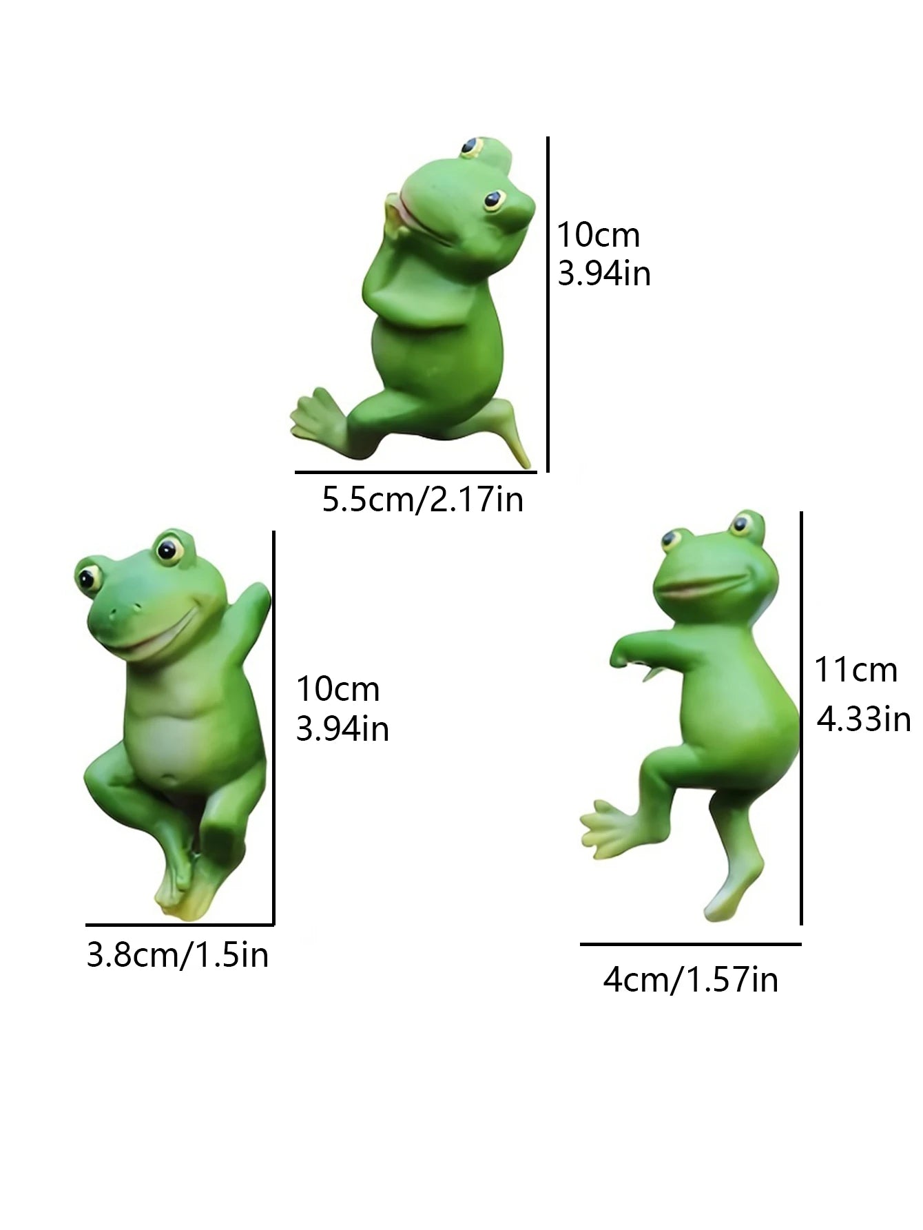 Happy Frog Pot Sitter Set 3pc - Resin Garden Planter Decor