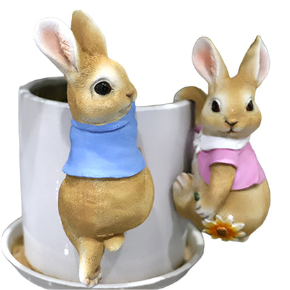 Rabbit Garden Planter Flower Pot Hangers