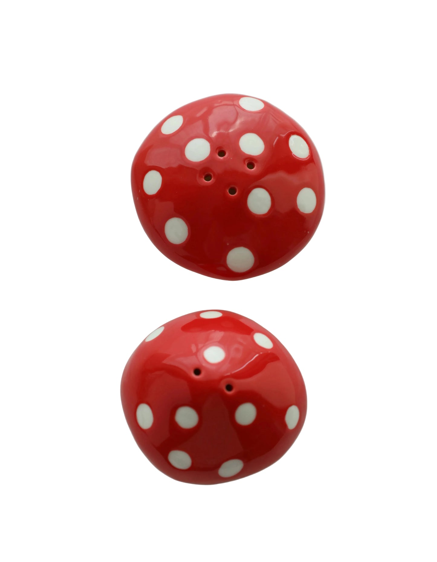Mushroom Salt and Pepper Shaker Set Hand-painted Ceramic