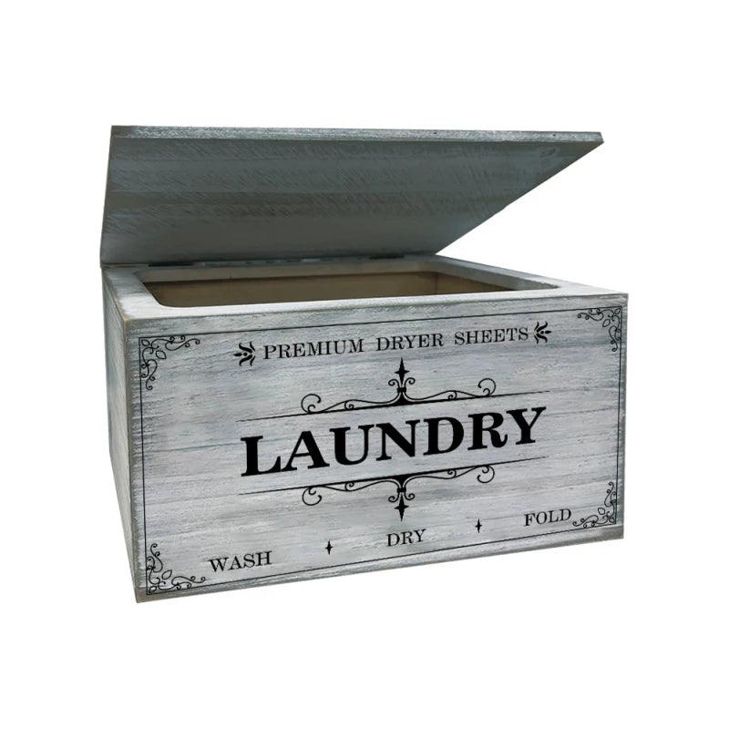 Laundry Rustic Retro Wooden Box