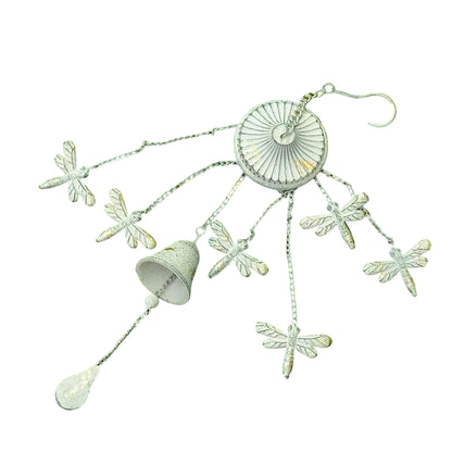Vintage Cast Iron Dragonfly Wind Chime, 60cm