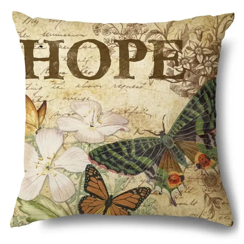 Cushion Cover Floral Rose Flower Butterfly Range