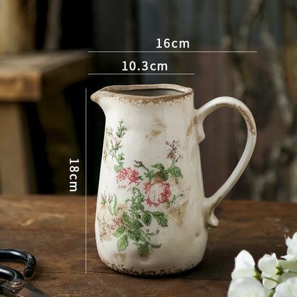 Vase Jug Shabby Chic Rose Cottage