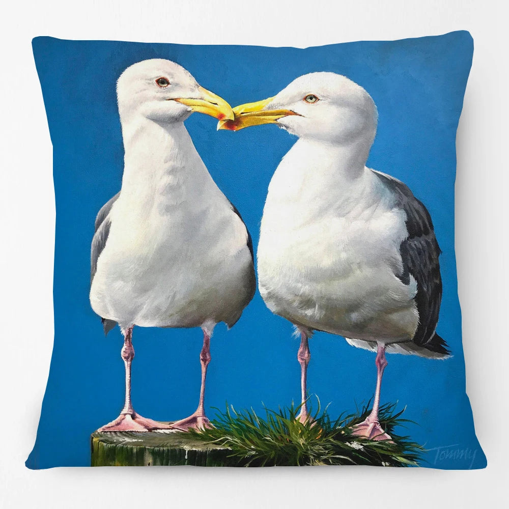 Australian Bird Art Cushion Covers | Lorikeet Kingfisher Toucan Seagull | Sofa Throw Pillow Cover