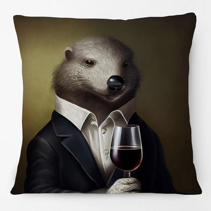 Cushion Cover Wine Bar Vintage Fun Cheetah Donkey Kangaroo