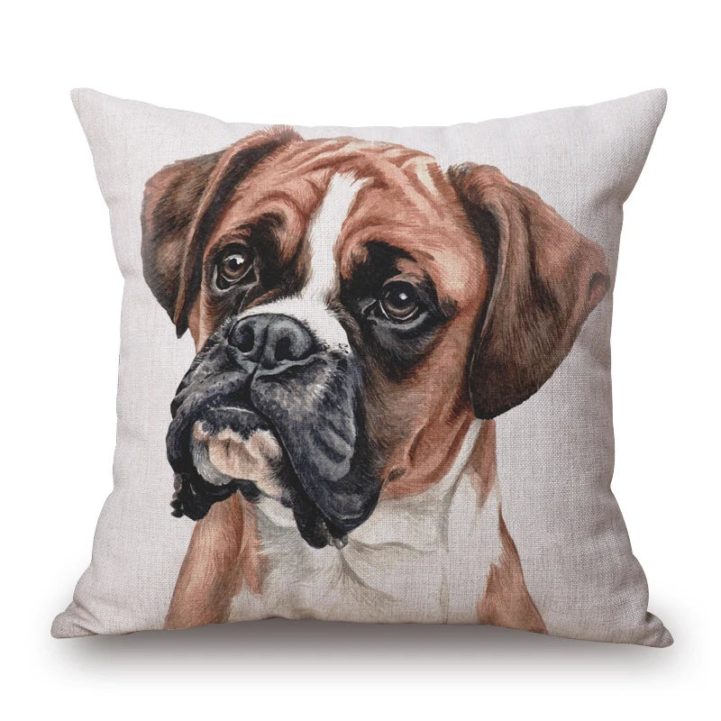 Dog Portrait Cushion Covers | Dalmatian, Boxer, Schnauzer & More | 45x45cm
