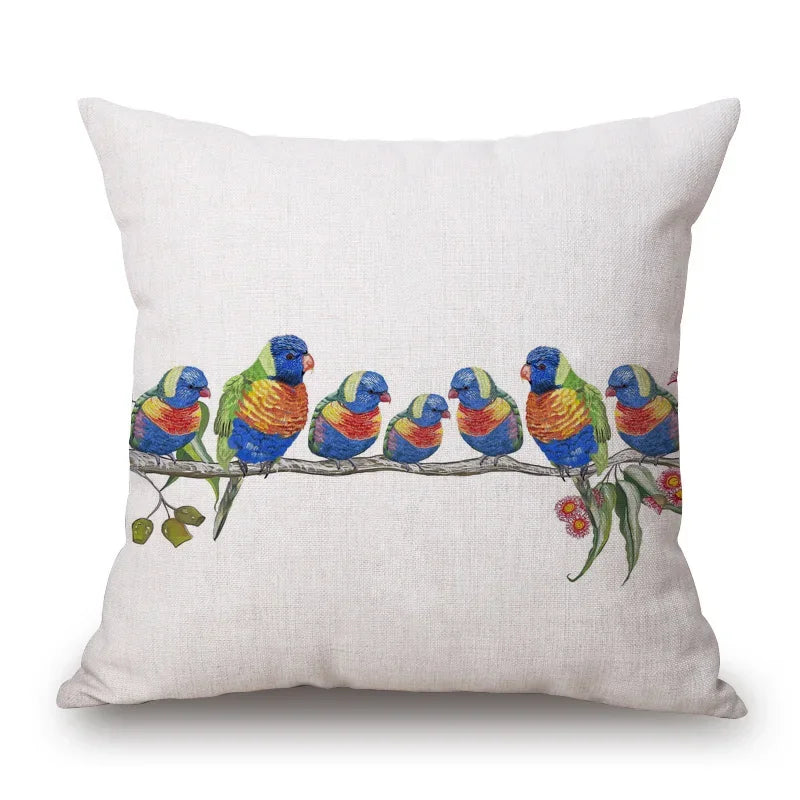 Cushion Cover Australian Bird Range Kookaburra Lorikeet Galah Magpie