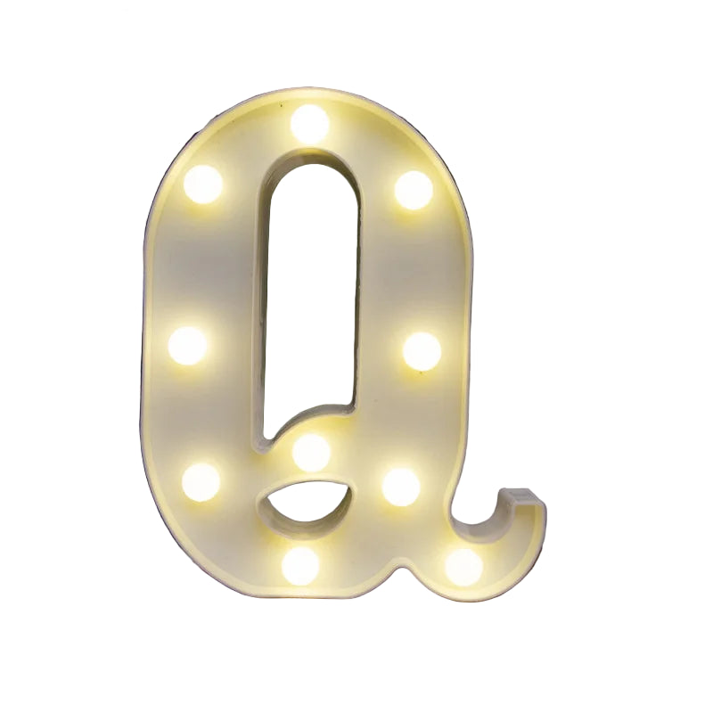 LED Light Alphabet Letter Number Decor