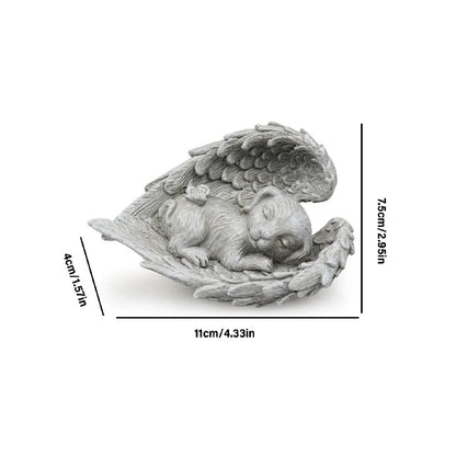 Angel Wing Pet Memorial Statue | Resin Dog Cat Figurine Garden Home Ornament