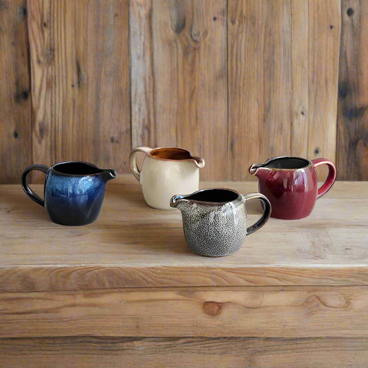 Milk Sauce Gravy Jugs Ceramic Glaze Rustic