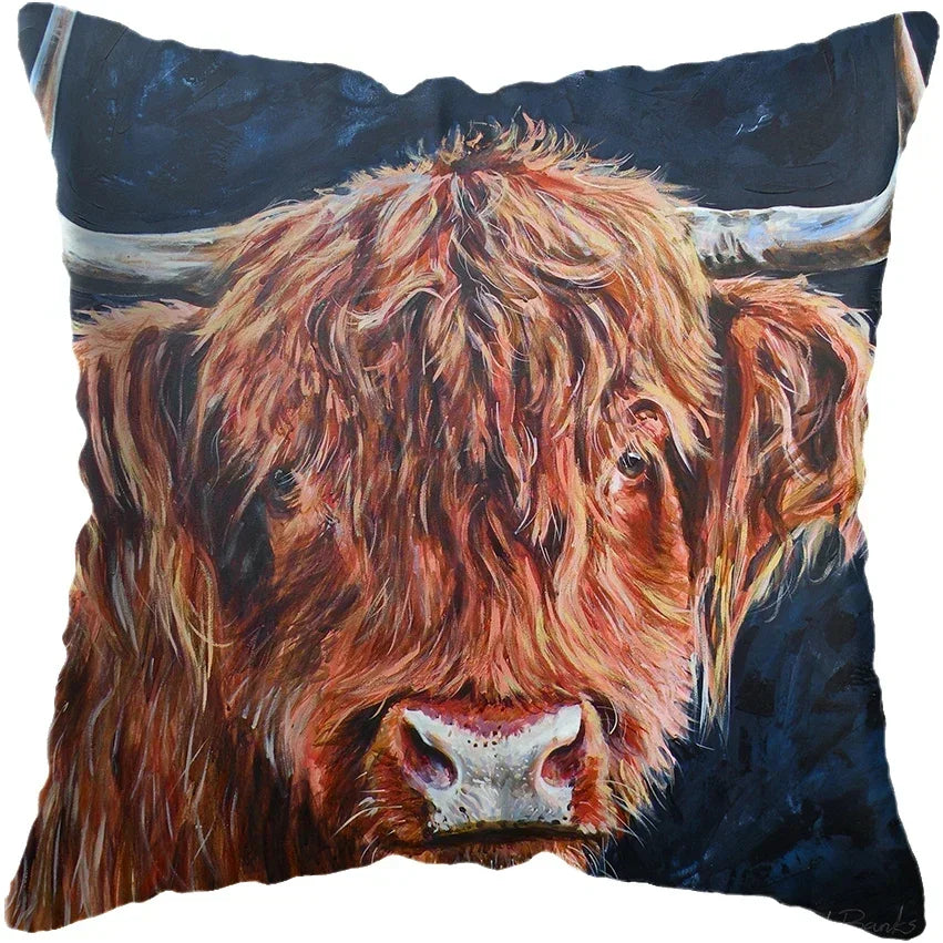 Cushion Cover Highland Cow Range - Multiple Sizes Available