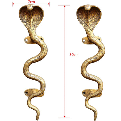 Brass Snake Cobra Door Handle Cabinet Pull Bronze Antique