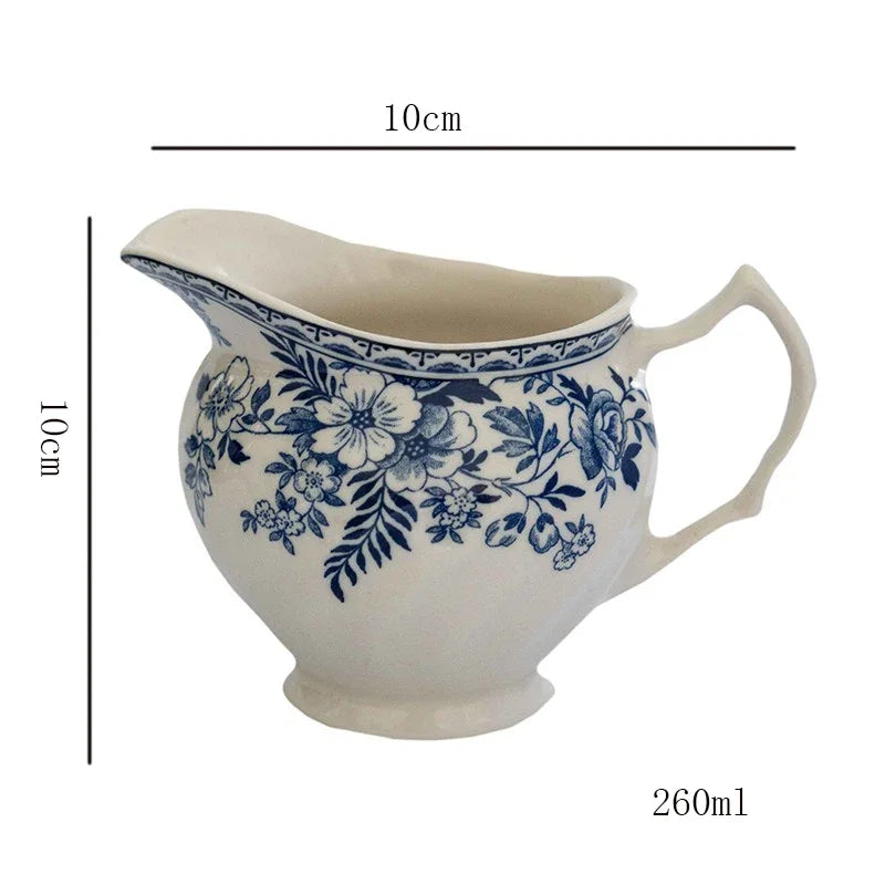 Milk Jug Floral Blue Hamptons