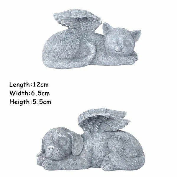 Angel Pet Memorial Statue | Resin Dog Cat Garden Ornament Sympathy Gift