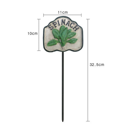 Vegetable Garden Label Stake Rustic Cast Iron