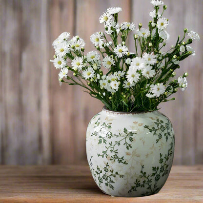 Vase Ceramic Leaf Rustic