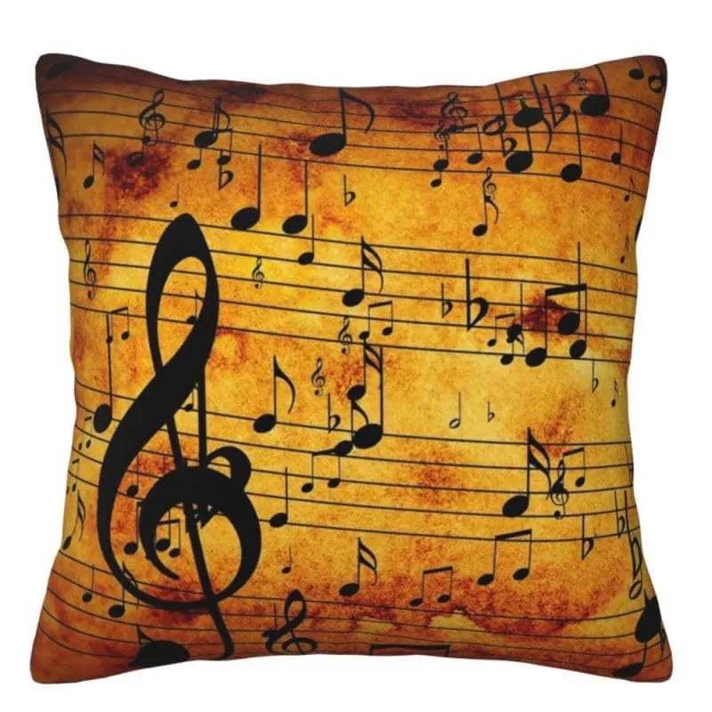 Music Notes & Piano Keys Cushion Cover | 4 Designs, 4 Sizes | Music Lover Gift