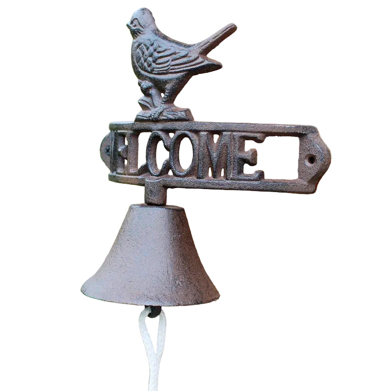 Doorbell Welcome Cast Iron Bird Entrance Vintage Cottage 21cm x 21.7cm