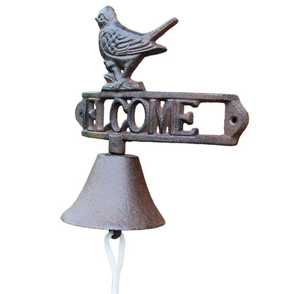 Doorbell Welcome Cast Iron Bird Entrance Vintage Cottage 21cm x 21.7cm