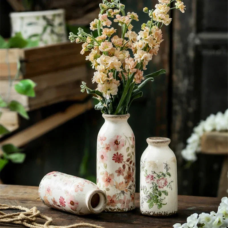 Vase Floral Rose Cottage