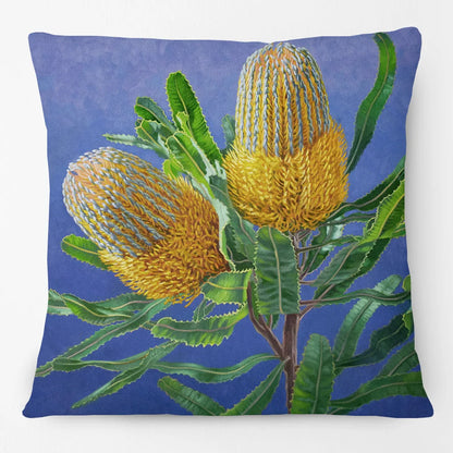 Cushion Cover Australian Flowers - Waratah Banksia Wattle