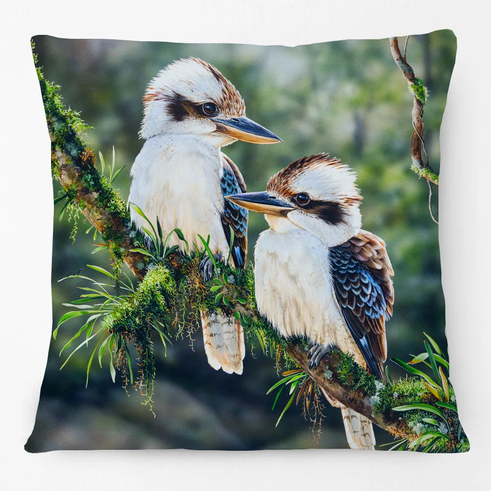 Australian Wildlife Cushion Cover | Koala Kookaburra Wren Finch Cockatoo | 45cm | Aussie Gift