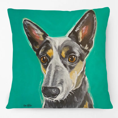 Australian Cattle Dog & Kelpie Red Heeler Cushion Cover | 45cm | Linen or Plush | Dog Lover Gift