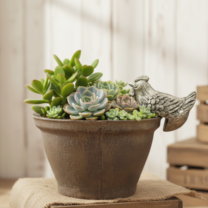 Chicken Pot Sitter Hanger Set of 2 - Planter Pot Country Decor