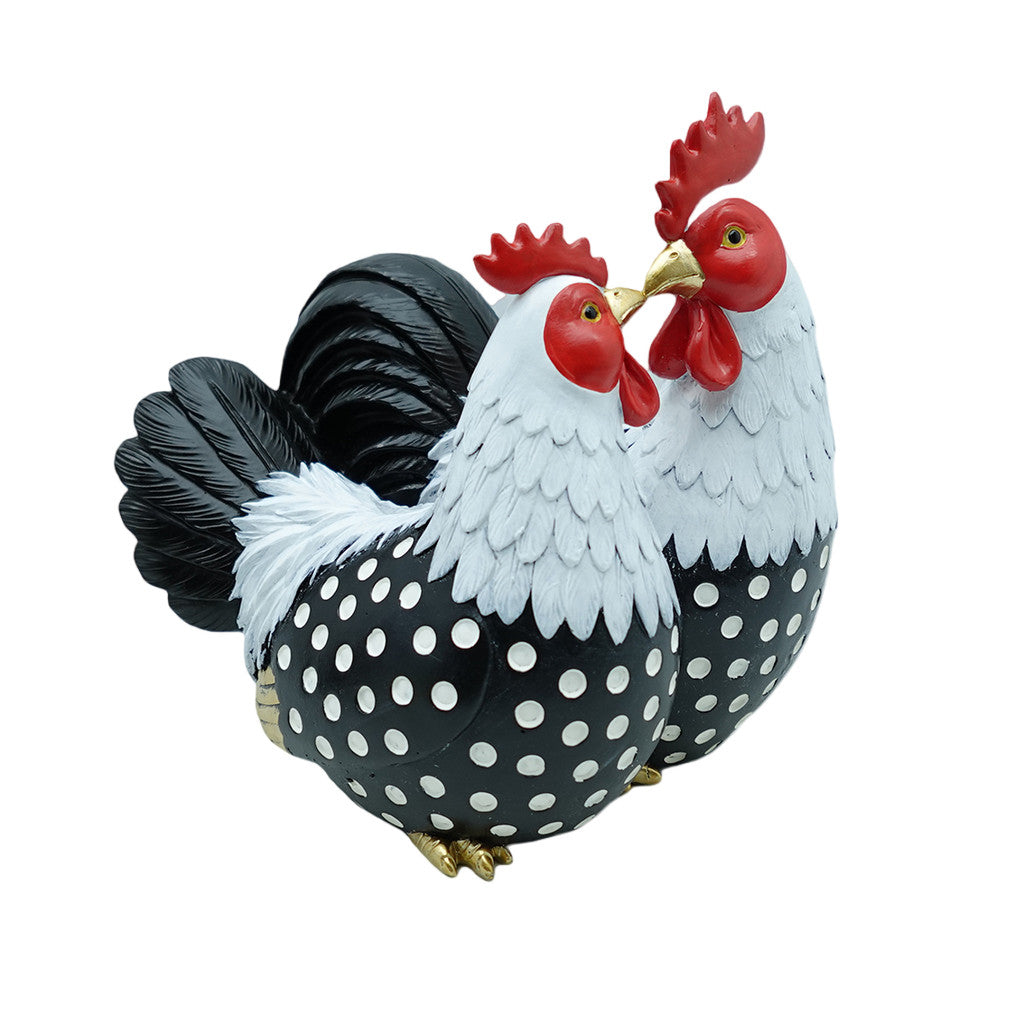 Chicken Rooster Lovers Ornament Black White Farmhouse Decor
